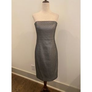 W by Worth silver strapless dress